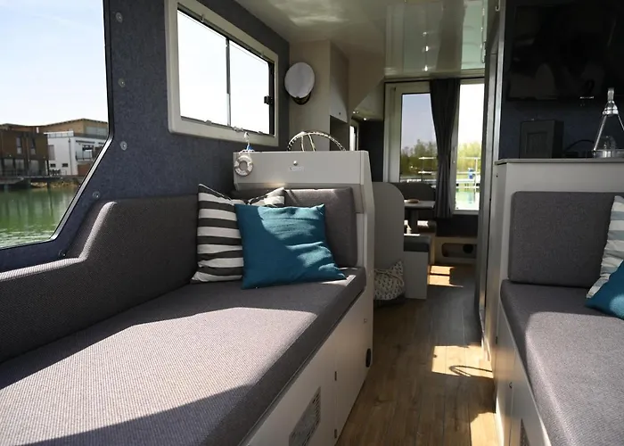 Wohnen Auf Der Marina Lagovida, Hausboot Mit Sonnenterrassen Auf 20 Qm Hotel na wodzie